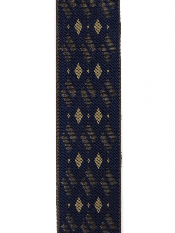 N933-3　ダイヤ柄　　　（黒×カーキ）