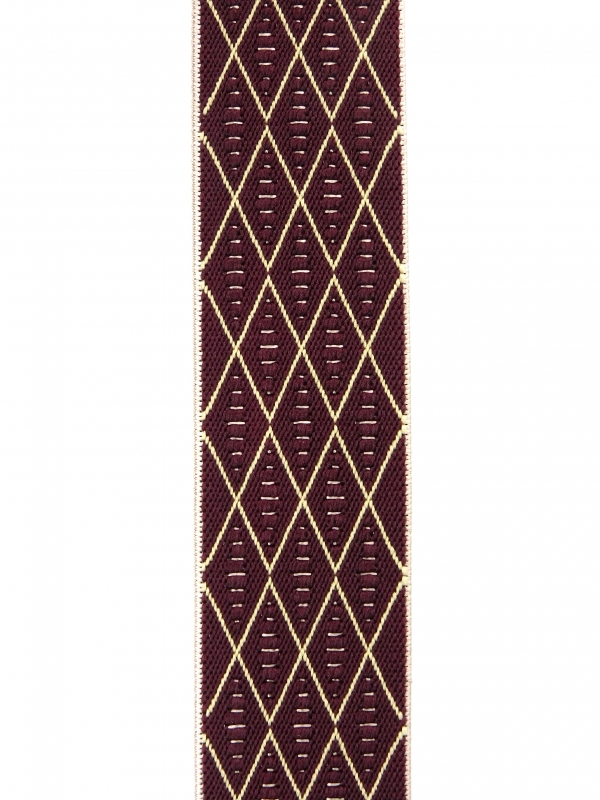 N937-30　チェック柄　（エンジ×ベージ）