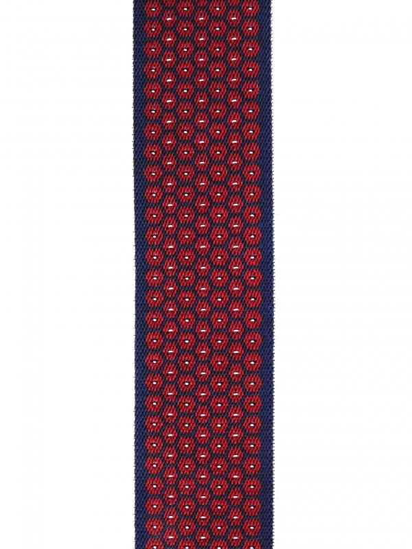 N938-2　ハニカム柄　（紺×エンジ）