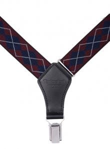 25?　サイド吊り型(可動式)<br />
アーガイル（紺×ワイン）