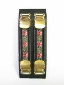 15mm　花柄　　黒