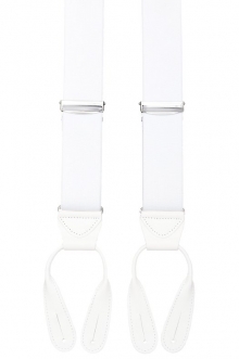 ボタン吊り型　35mm　無地　　白