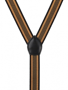 Ｙ型サスペンダー　バーコード<br />
２０ｍｍ　(黒×茶)