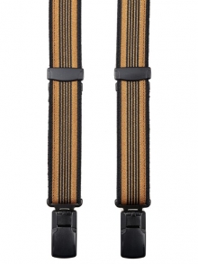 Ｘ型サスペンダー　バーコード<br />
２０ｍｍ　(黒×茶)