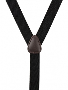 Ｙ型サスペンダー　２０ｍｍ　<br />
綾織り　(黒)