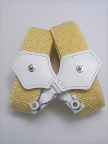 靴下止め３０ｍｍ市松模様<br />
（ベージュ）