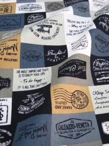 ファブリックY型サスペンダー<br />
パッチワーク（黒系）