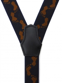 NEW (2025)<br />
25?　Y型　足跡柄<br />
（濃紺×中茶）