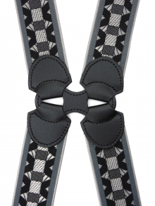 NEW (2025)<br />
35?　Ｈ型サスペンダー<br />
ブロック（黒×グレー）