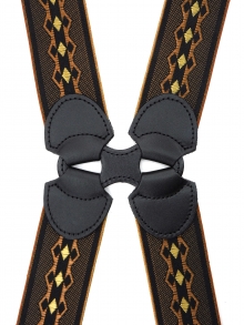NEW (2025)<br />
35?　Ｈ型サスペンダー<br />
ダイヤ柄（黒×中茶）