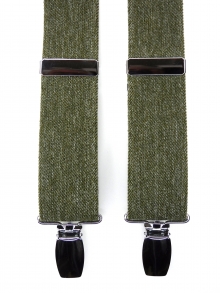 NEW (2026)<br />
35?　Ｘ型　サスペンダー<br />
霜降り（よもぎ色）