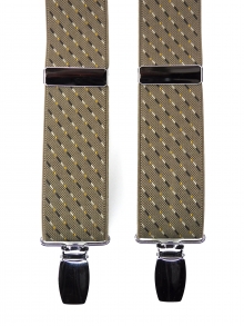 NEW (2026)<br />
35?　Ｘ型　サスペンダー<br />
ストライプ（モカ）