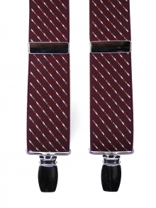 NEW (2026)<br />
35?　Ｘ型　サスペンダー<br />
ストライプ（エンジ）